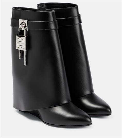 givenchy shark lock leather ankle boots|Givenchy shark boot sale.